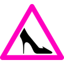 download Shoe Traffic Sign clipart image with 315 hue color