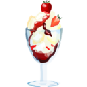 download Strawberry Sundae clipart image with 0 hue color