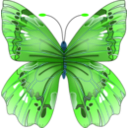 download Butterfly clipart image with 180 hue color