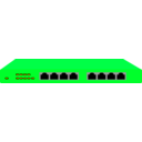 download Netgear Fs108p Switch clipart image with 270 hue color