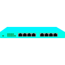 download Netgear Fs108p Switch clipart image with 315 hue color