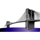 download Brooklyn Bridge clipart image with 45 hue color