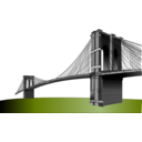 download Brooklyn Bridge clipart image with 225 hue color