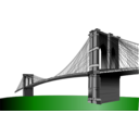 download Brooklyn Bridge clipart image with 270 hue color