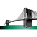 download Brooklyn Bridge clipart image with 315 hue color