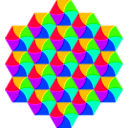 download Swirly Hexagon Tessellation clipart image with 45 hue color