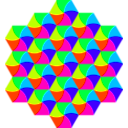 download Swirly Hexagon Tessellation clipart image with 135 hue color