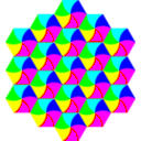 download Swirly Hexagon Tessellation clipart image with 180 hue color