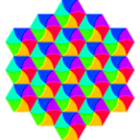 download Swirly Hexagon Tessellation clipart image with 225 hue color