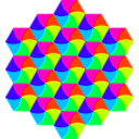 download Swirly Hexagon Tessellation clipart image with 315 hue color