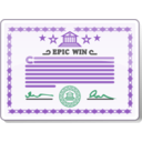 download Certificate clipart image with 270 hue color