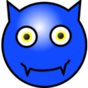 download Emoticons Devil Face clipart image with 180 hue color