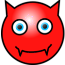 download Emoticons Devil Face clipart image with 315 hue color