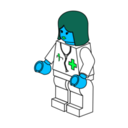 download Lego Town Female Doctor clipart image with 135 hue color