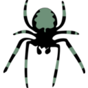 download Spider clipart image with 90 hue color