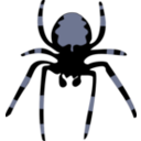 download Spider clipart image with 180 hue color