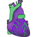 download Human Heart clipart image with 270 hue color