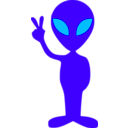 download Little Green Alien clipart image with 135 hue color