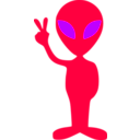 download Little Green Alien clipart image with 225 hue color