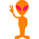 download Little Green Alien clipart image with 270 hue color