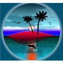 download Lost Island clipart image with 315 hue color