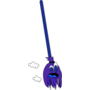 download Angry Broom clipart image with 225 hue color