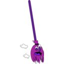 download Angry Broom clipart image with 270 hue color