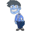download Businessman clipart image with 180 hue color