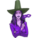 download Witch clipart image with 270 hue color