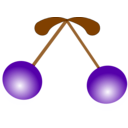 download Cherries1 clipart image with 270 hue color