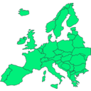 download European Map clipart image with 315 hue color