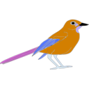 download Bird clipart image with 180 hue color