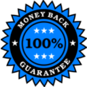 download Money Back Guarantee Sticker clipart image with 180 hue color