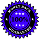 download Money Back Guarantee Sticker clipart image with 225 hue color