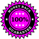 download Money Back Guarantee Sticker clipart image with 270 hue color
