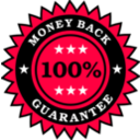 download Money Back Guarantee Sticker clipart image with 315 hue color