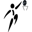 download Basketball And Man clipart image with 180 hue color