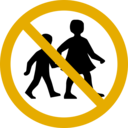 download No Children Sign clipart image with 45 hue color