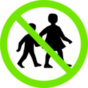 download No Children Sign clipart image with 90 hue color