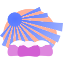 download Landscape clipart image with 180 hue color