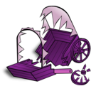 download Rpg Map Symbols Caravan Wreck clipart image with 270 hue color