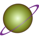 download Saturn Planet Icon clipart image with 45 hue color