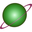 download Saturn Planet Icon clipart image with 90 hue color