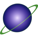 download Saturn Planet Icon clipart image with 225 hue color