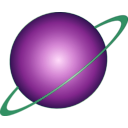 download Saturn Planet Icon clipart image with 270 hue color
