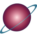 download Saturn Planet Icon clipart image with 315 hue color