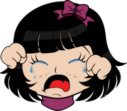 Crying Girl Manga Smiley Emoticon