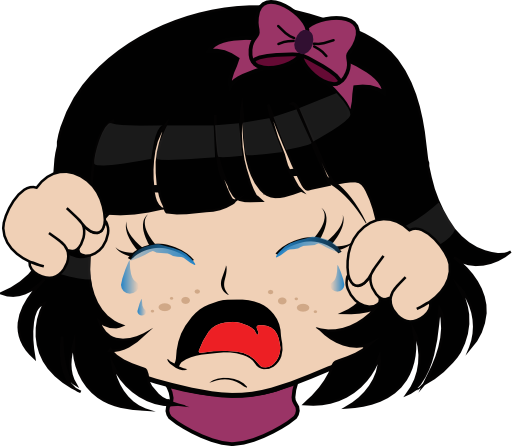 Crying Girl Manga Smiley Emoticon
