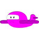 download Angry Airplane clipart image with 180 hue color