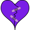 download Bandage Broken Heart clipart image with 270 hue color